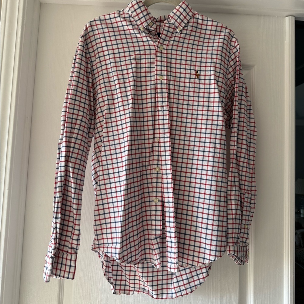 Polo Ralph Lauren men’s red blue and white checkered button down